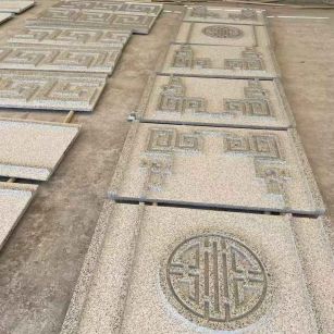 安庆 白麻花岗岩外墙立面雕刻板