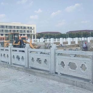 安庆 白麻花岗岩荔枝面河道栏杆