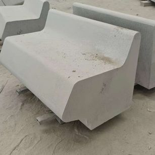 安庆 芝麻白花岗岩异形坐凳，石凳