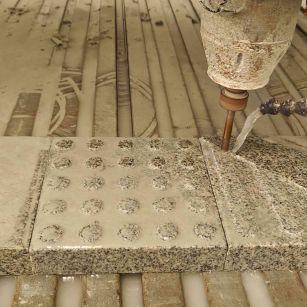 安庆 芝麻白花岗岩石材盲人石、盲道石、盲点石