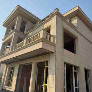 安庆 黄金麻花岗岩石材荔枝面外墙干挂效果展示