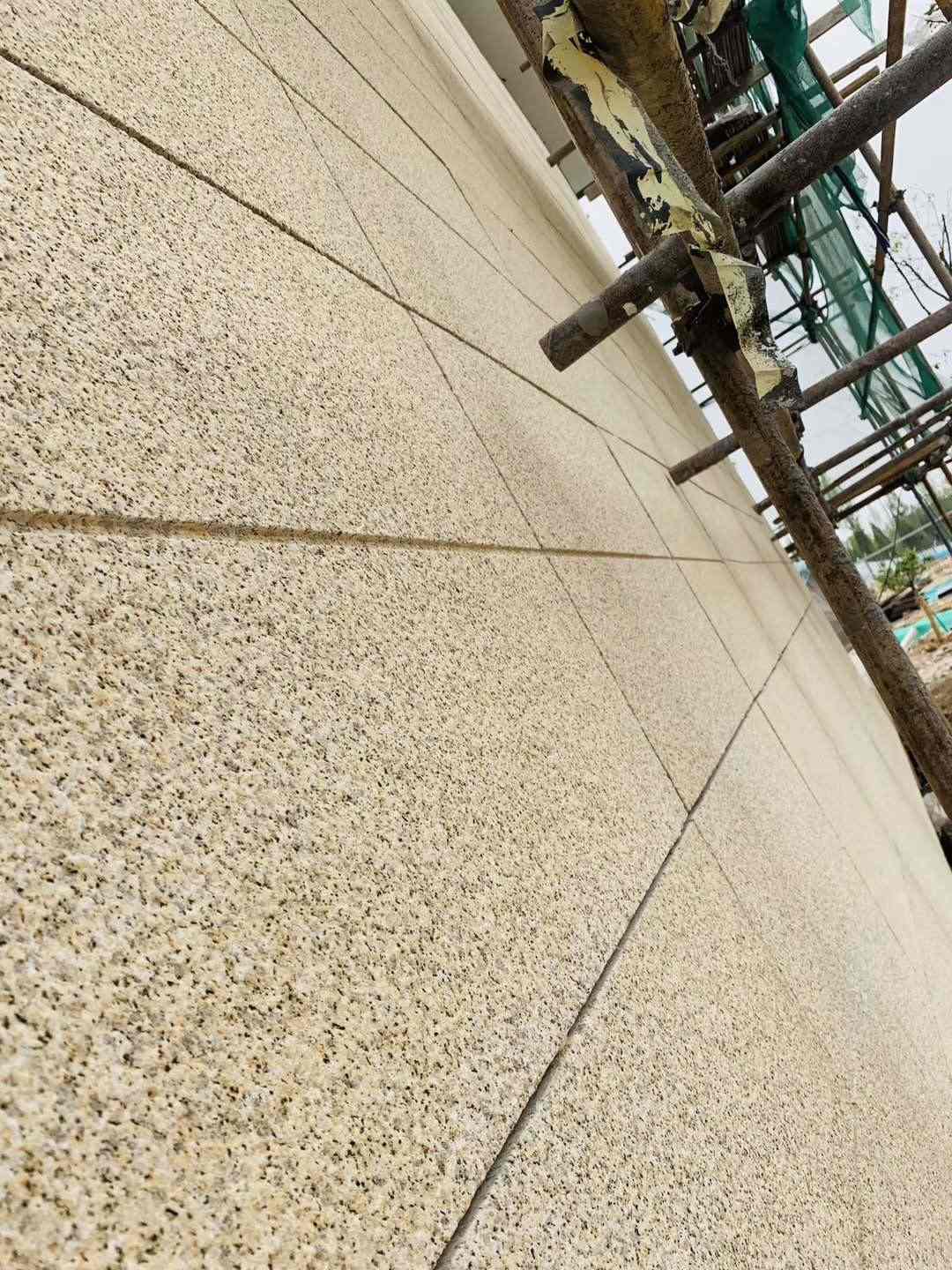 安庆 黄金麻花岗岩荔枝面外墙干挂石材效果示例