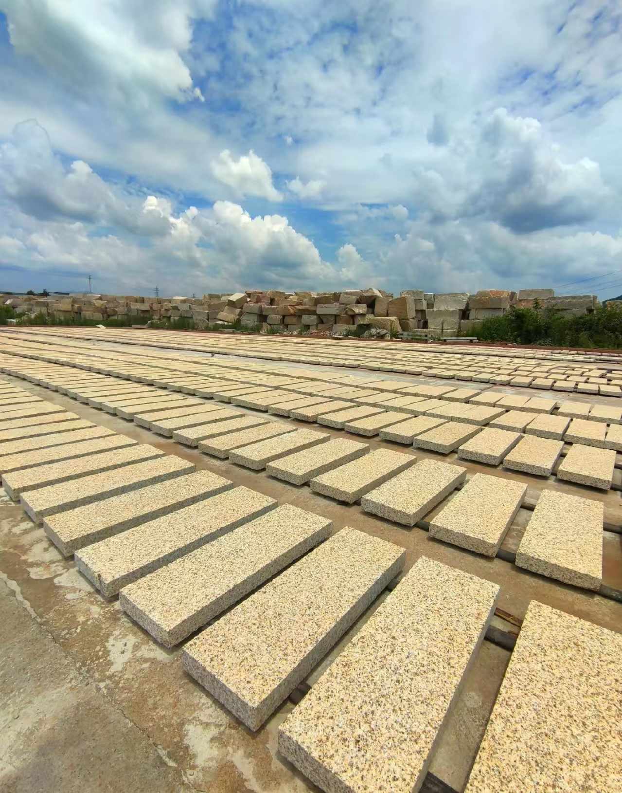 安庆 黄金麻荔枝面花岗岩石材地铺石防护中