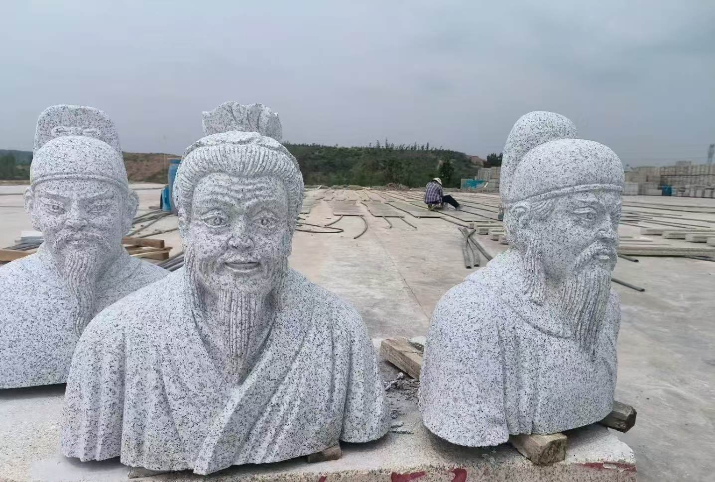 安庆 白麻花岗岩石材人物立体雕刻