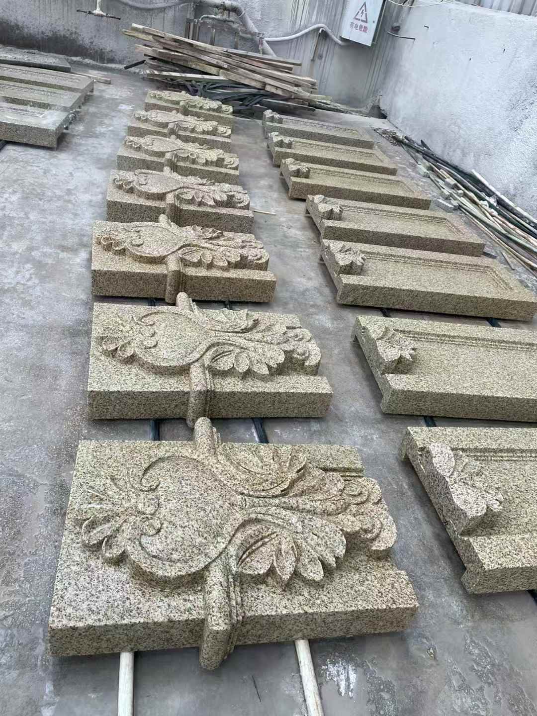 安庆 黄金麻花岗岩别墅外墙雕刻板