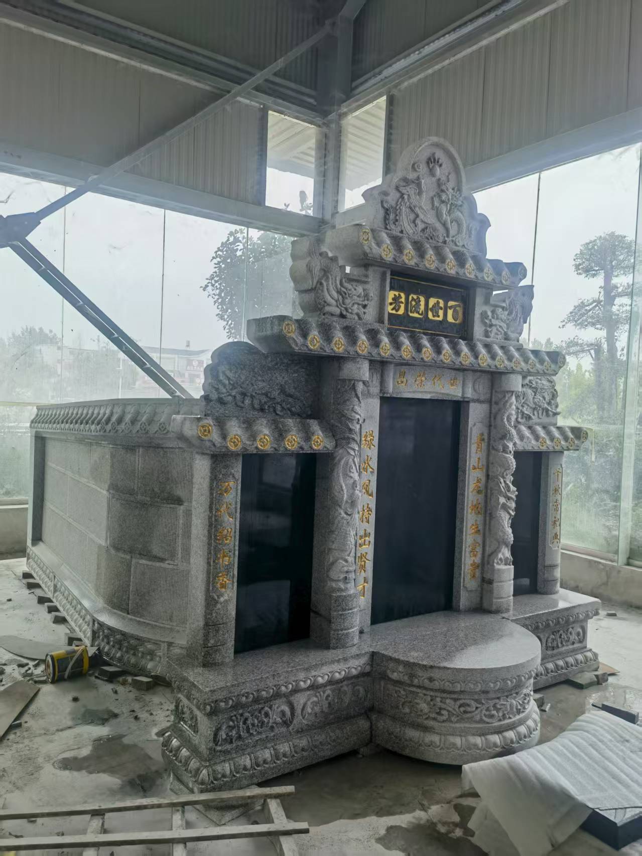 安庆 芝麻白墓碑效果展示图